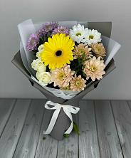 Букет цветов из:  Розы, Герберы и Хризантемы в Грязовце
