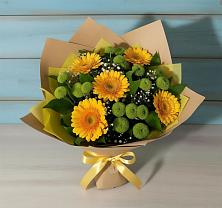 Букет цветов из:  Герберы и Хризантемы в Грязовце
