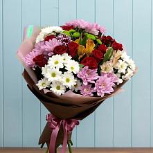 Букет цветов из:  Розы, Хризантемы и Альстромерии в Грязовце